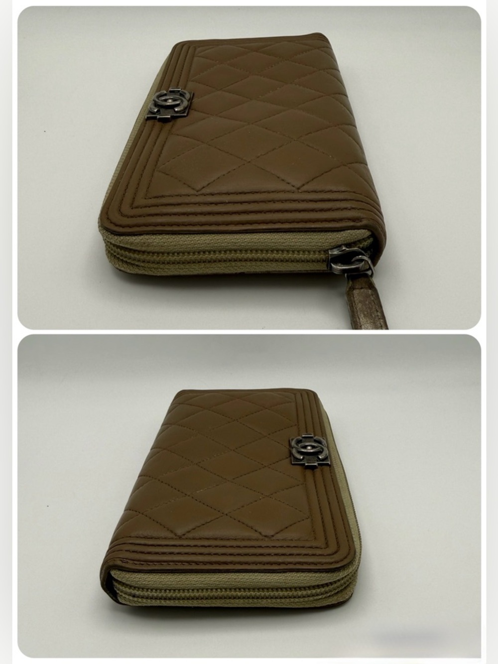 Chanel Boy Quilted Zip Around Wallet with Box - Picture 5 of 15